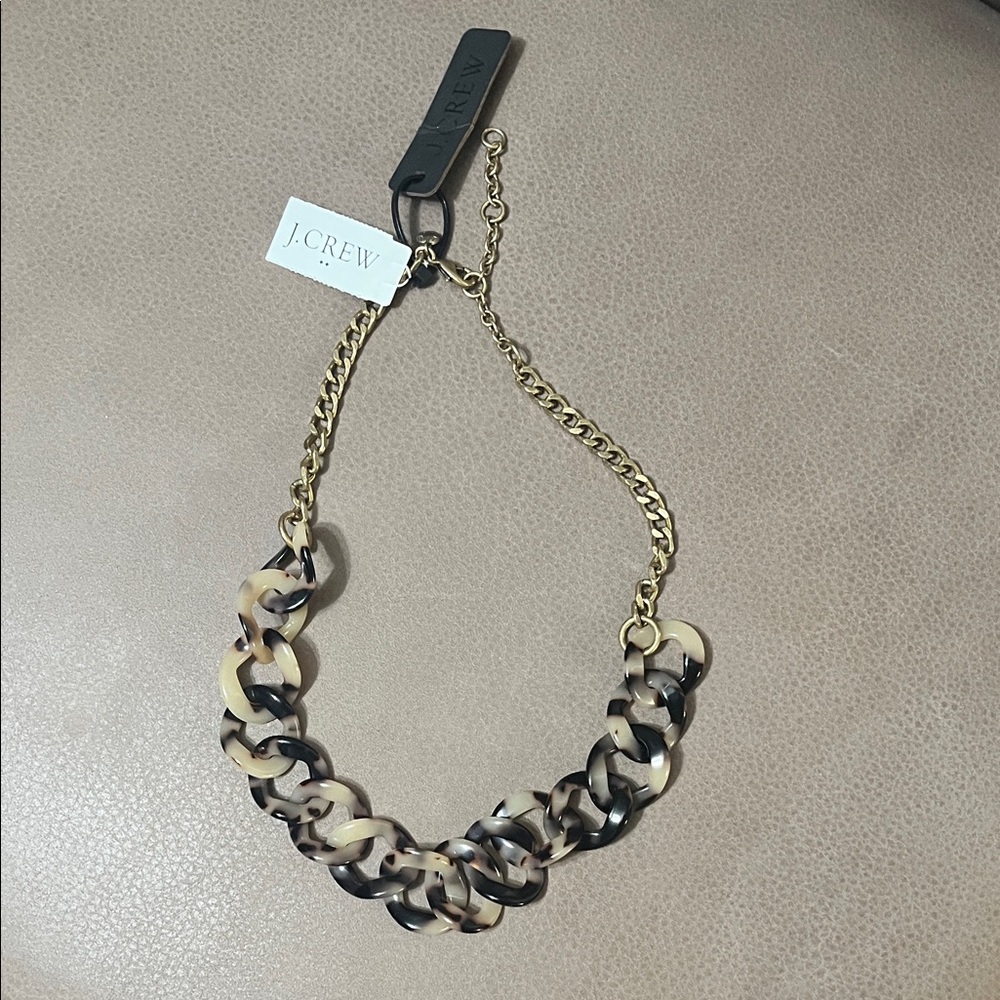 J. Crew Black and Cream Tortoise Necklace